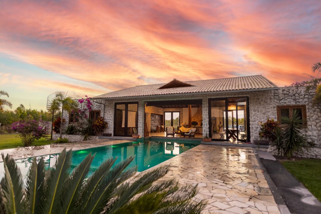 Stone villa with pool